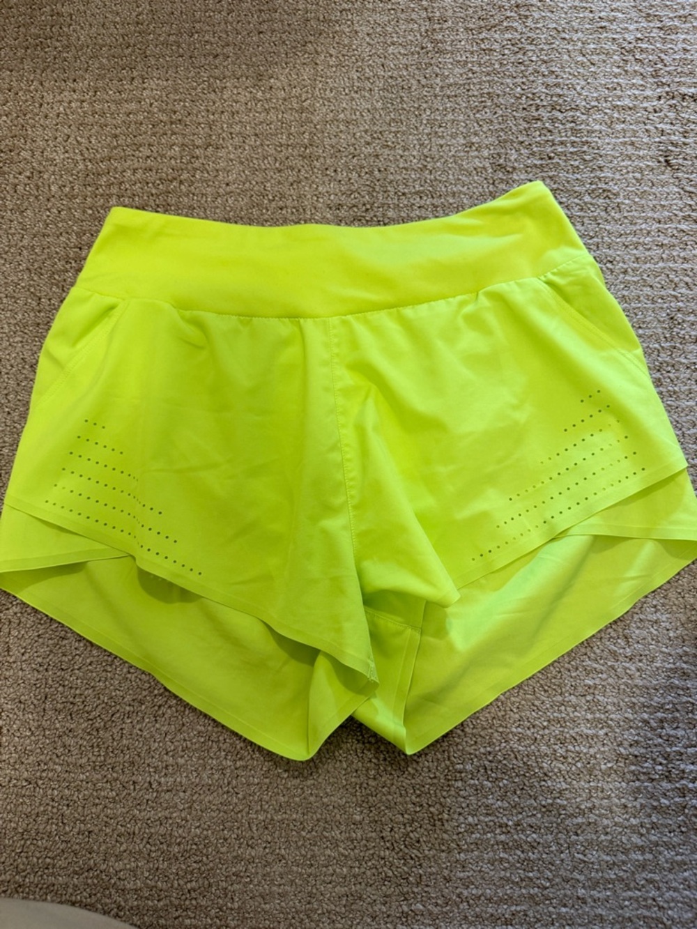 JoyLab Neon Yellow Layered Athletic Shorts